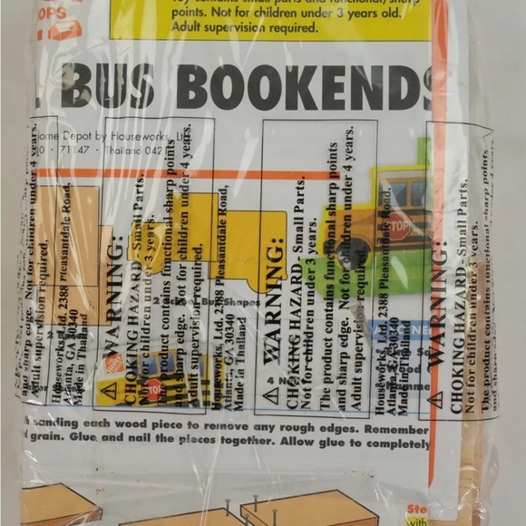 Craft Pieces Build School Bus Bookends - Picture 2 of 7